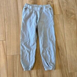 Zara Kids Jogger Sweatpants Boys Size 10-12 Blue Elastic Waist Cuffed Hem